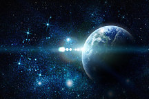 Obraz Zem vesmírom letí